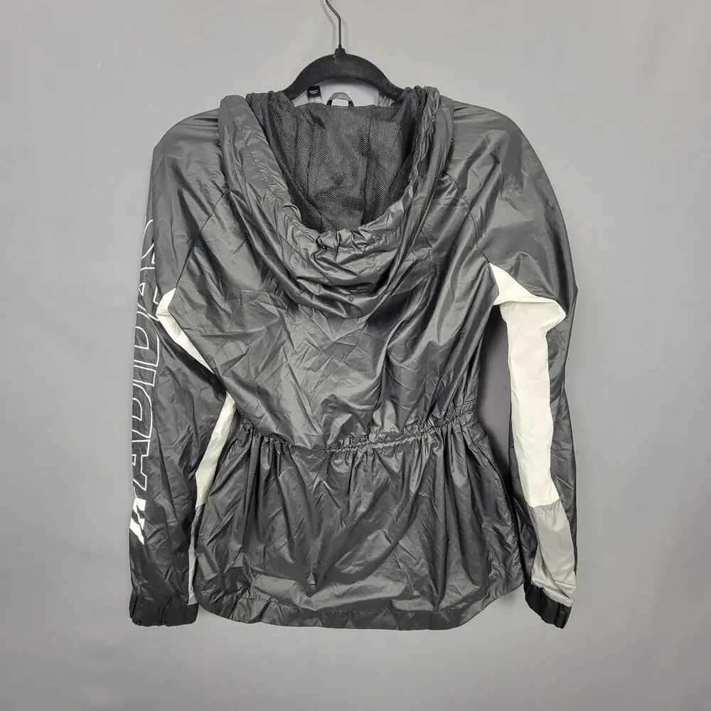 Adidas Lightweight Hooded Windbreaker Running Jacket Black XS - Picture 3 of 10